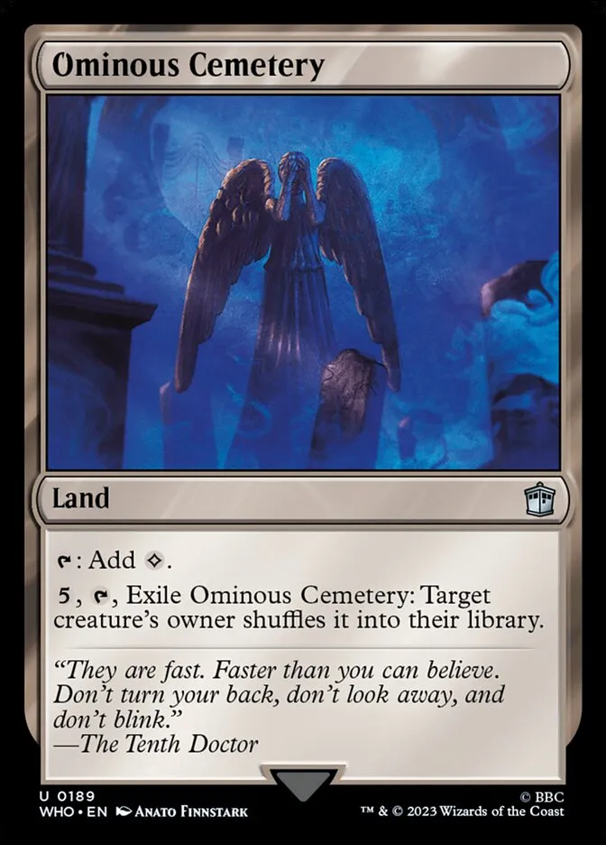 2023 Doctor Who Ominous Cemetery #189 uncommon card image