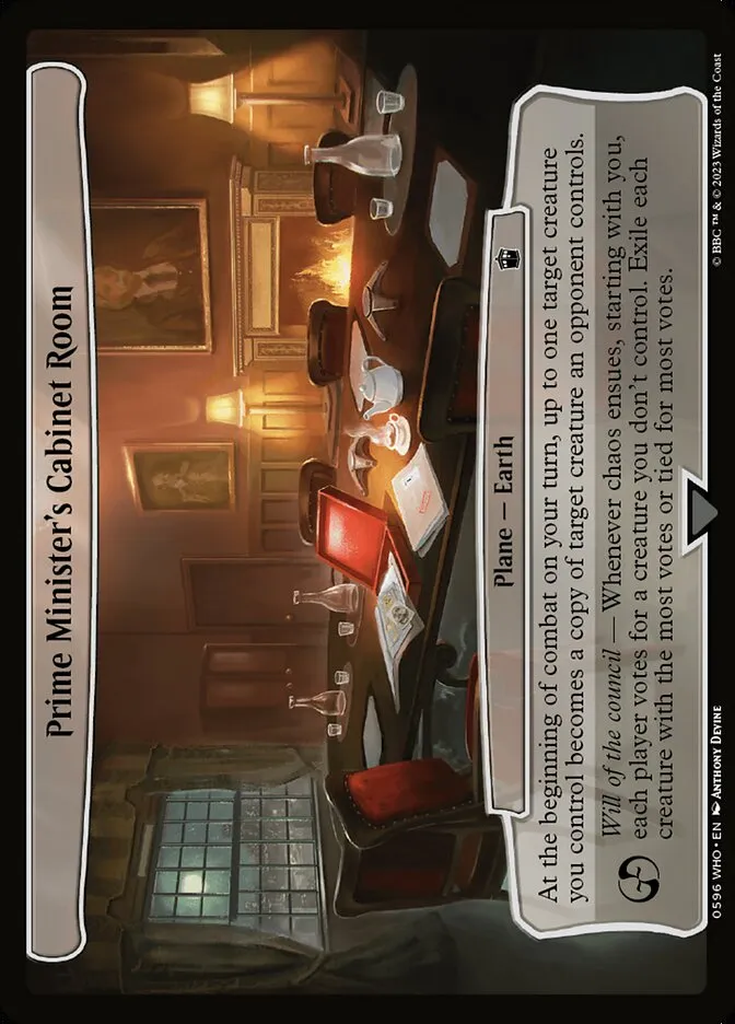 2023 Doctor Who Prime Minister's Cabinet Room common #596 common card image