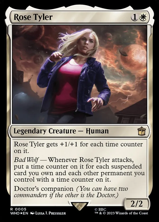 2023 Doctor Who Rose Tyler rare #5 rare card image