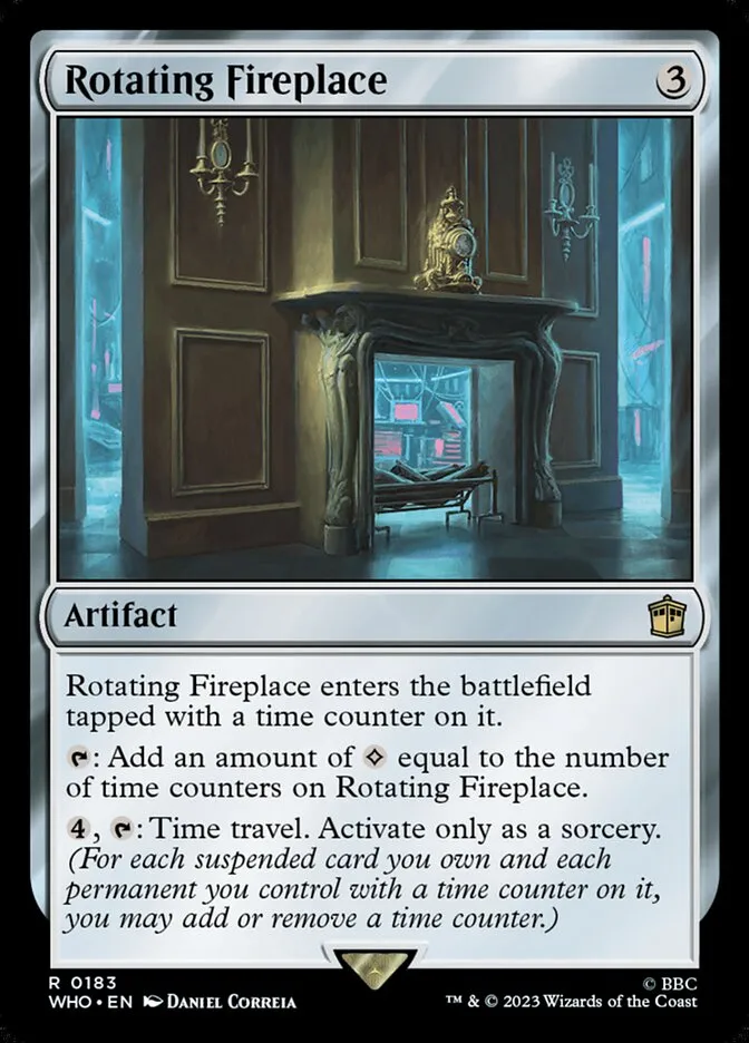 2023 Doctor Who Rotating Fireplace #183 rare card image