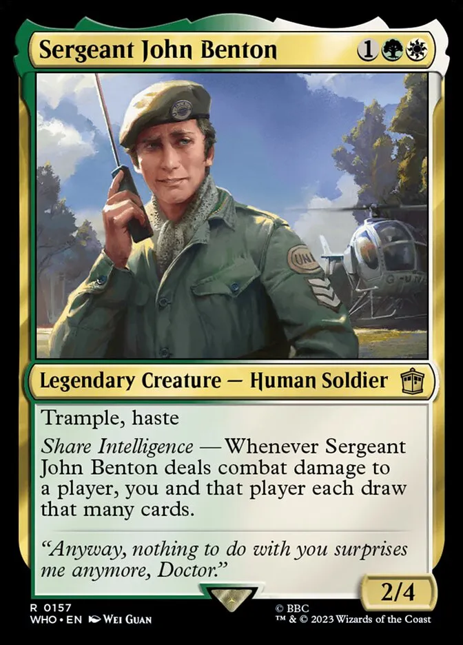 2023 Doctor Who Sergeant John Benton #157 rare card image