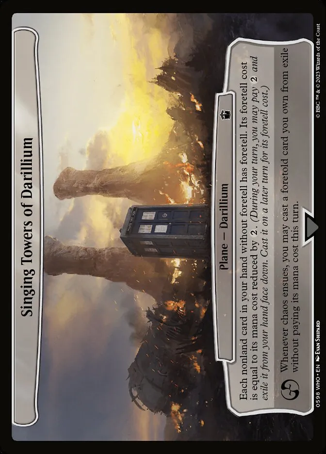 2023 Doctor Who Singing Towers of Darillium common #598 common card image