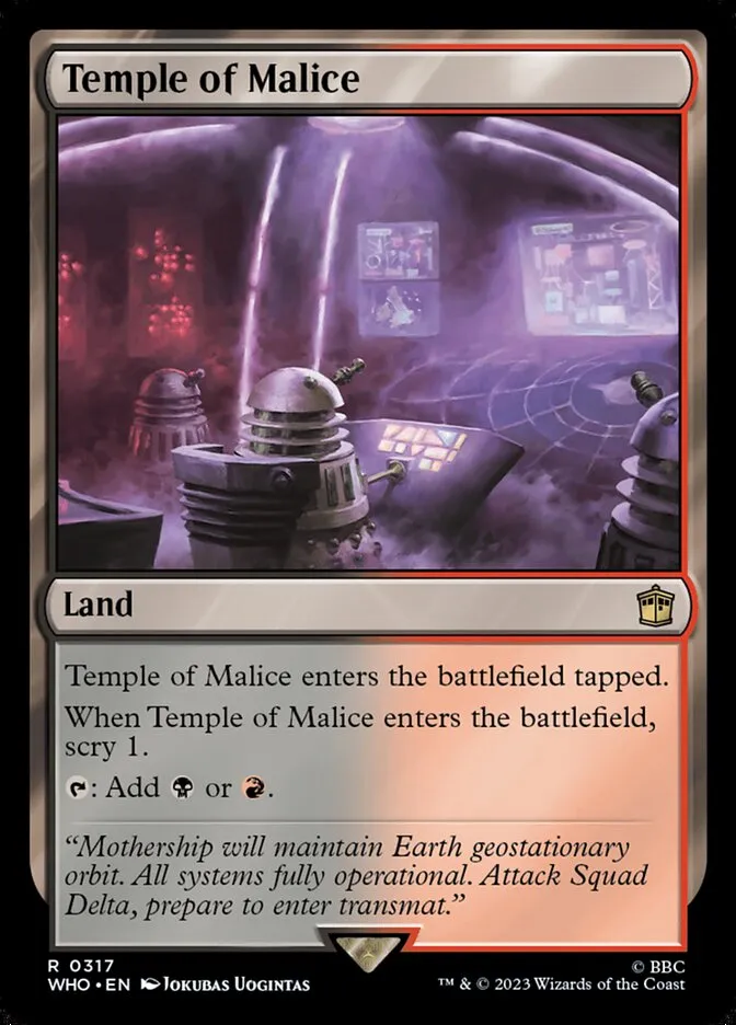 2023 Doctor Who Temple of Malice #317 rare card image
