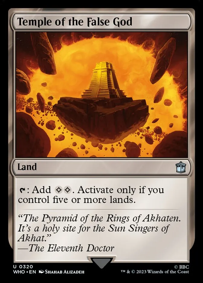 2023 Doctor Who Temple of the False God #320 uncommon card image