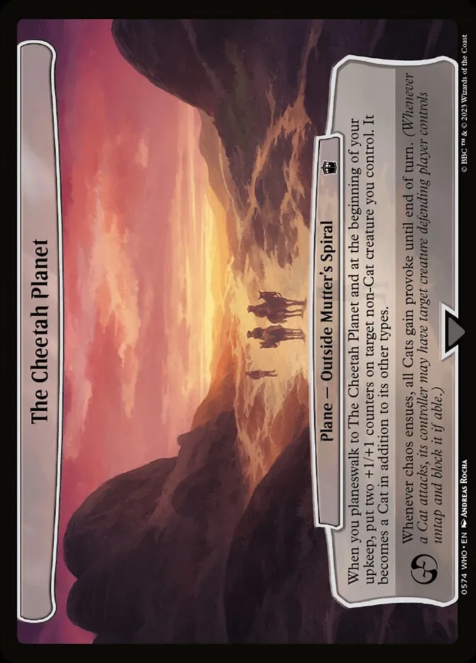 2023 Doctor Who The Cheetah Planet common #574 common card image