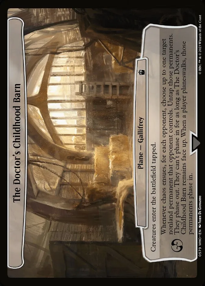 2023 Doctor Who The Doctor's Childhood Barn common #579 common card image