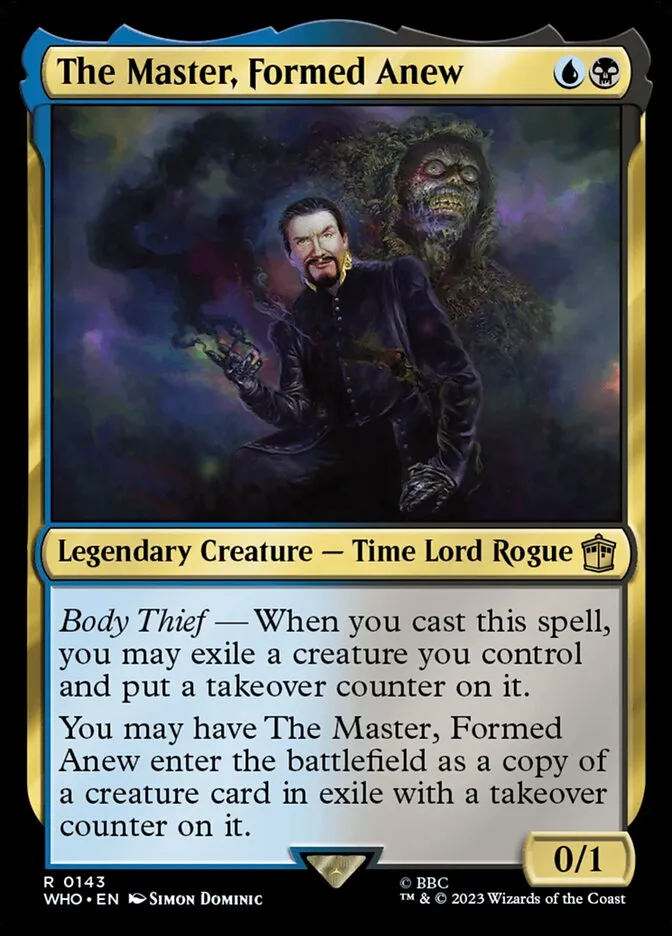 2023 Doctor Who The Master, Formed Anew #143 rare card image