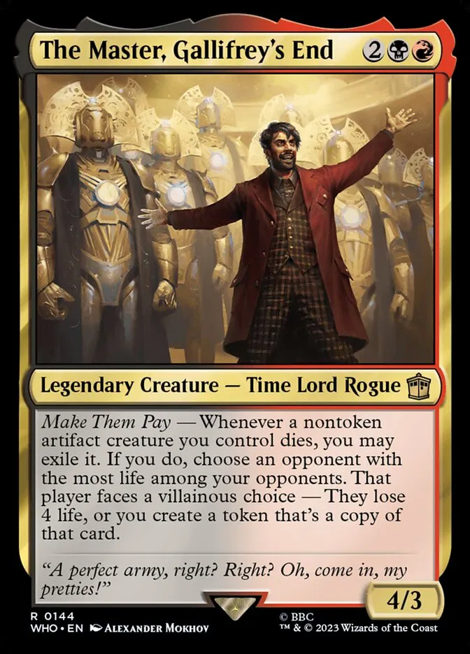 2023 Doctor Who The Master, Gallifrey's End #144 rare card image