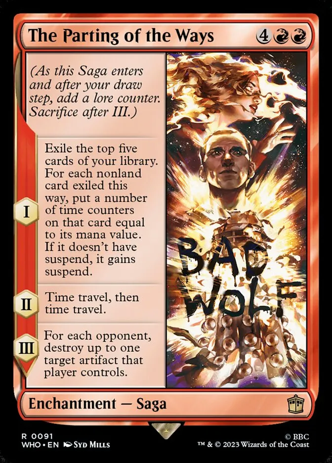 2023 Doctor Who The Parting of the Ways #91 rare card image