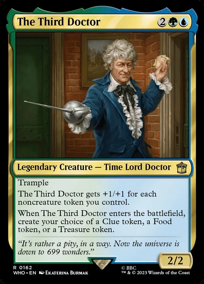 2023 Doctor Who The Third Doctor #162 rare card image