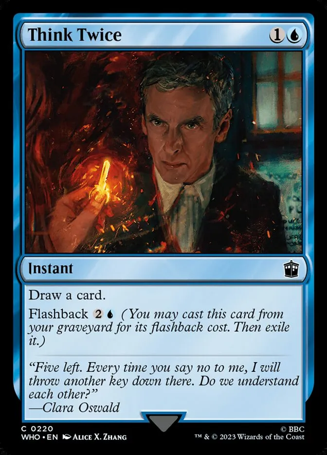 2023 Doctor Who Think Twice common #220 common card image