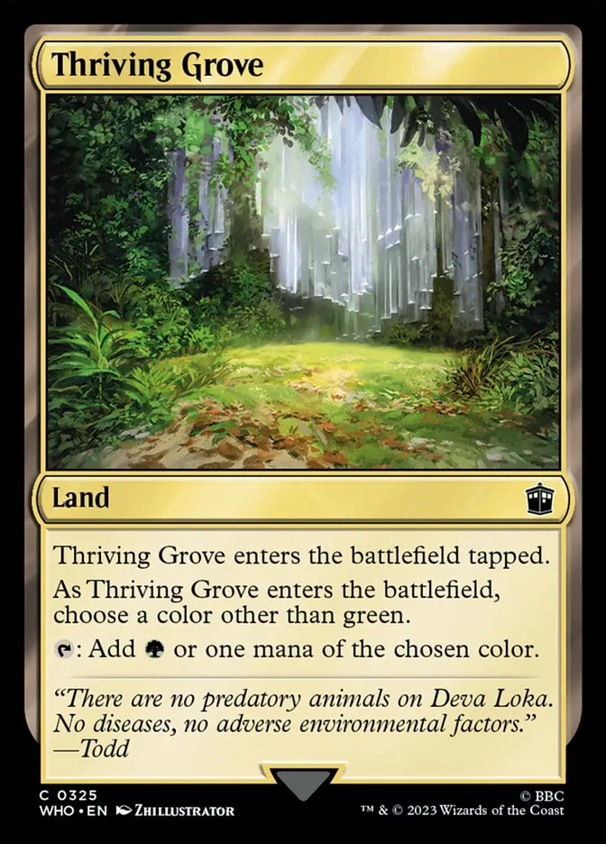 2023 Doctor Who Thriving Grove common #325 common card image