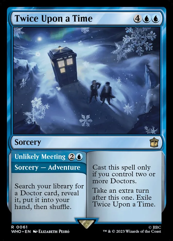 2023 Doctor Who Twice Upon a Time // Unlikely Meeting rare #61 rare card image