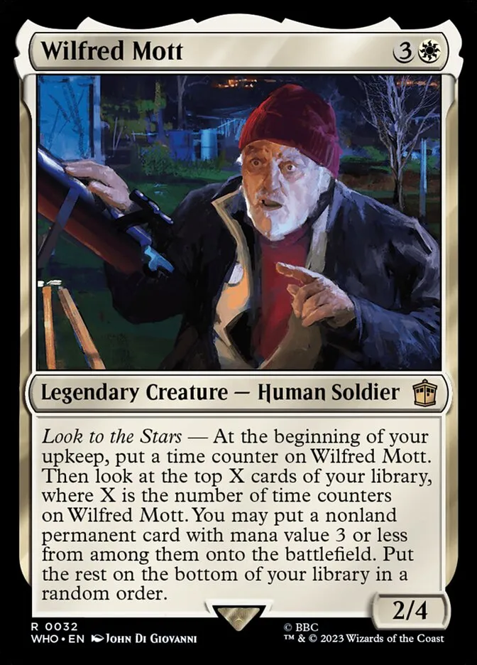 2023 Doctor Who Wilfred Mott rare #32 rare card image