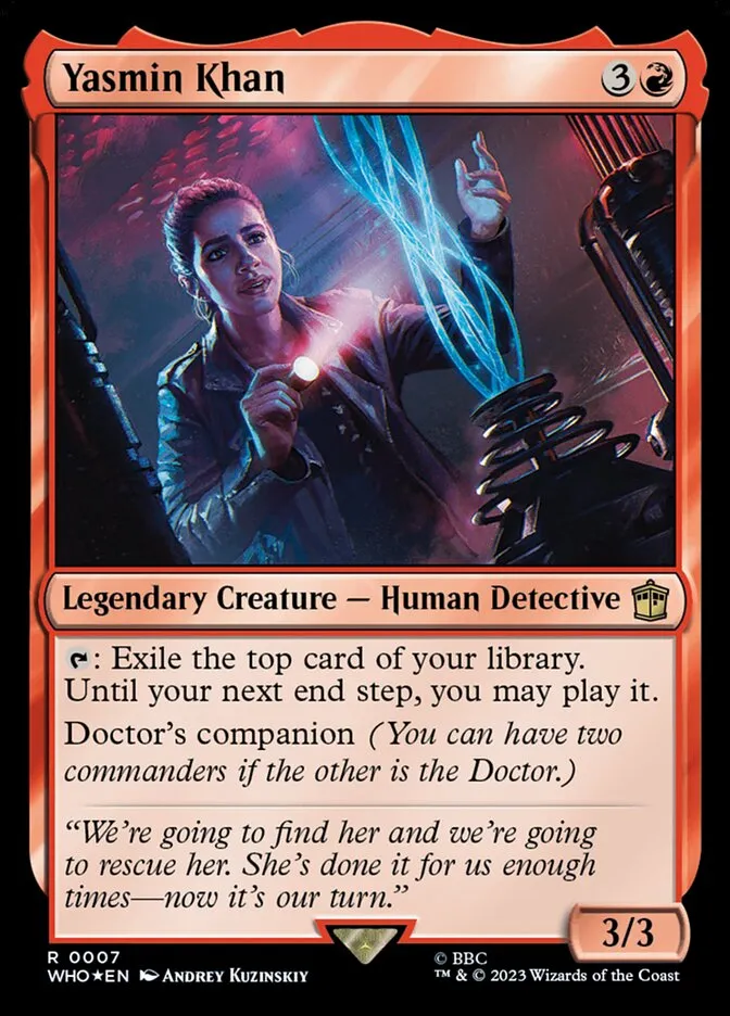 2023 Doctor Who Yasmin Khan rare #7 rare card image