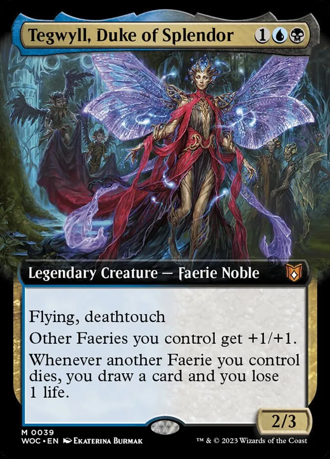 2023 Wilds of Eldraine Commander Tegwyll, Duke of Splendor mythic #39 mythic card image