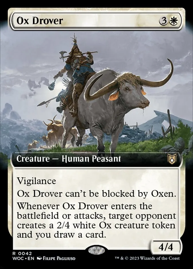 2023 Wilds of Eldraine Commander Ox Drover rare #42 rare card image