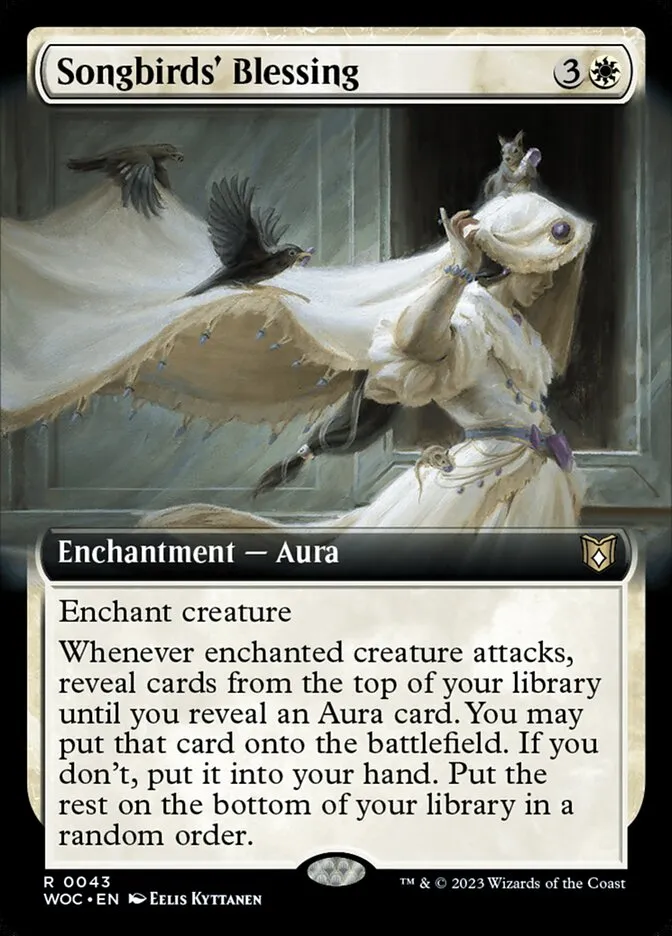 2023 Wilds of Eldraine Commander Songbirds' Blessing rare #43 rare card image