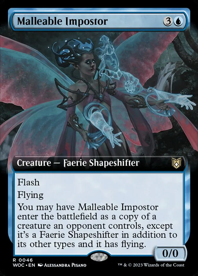2023 Wilds of Eldraine Commander Malleable Impostor rare #46 rare card image