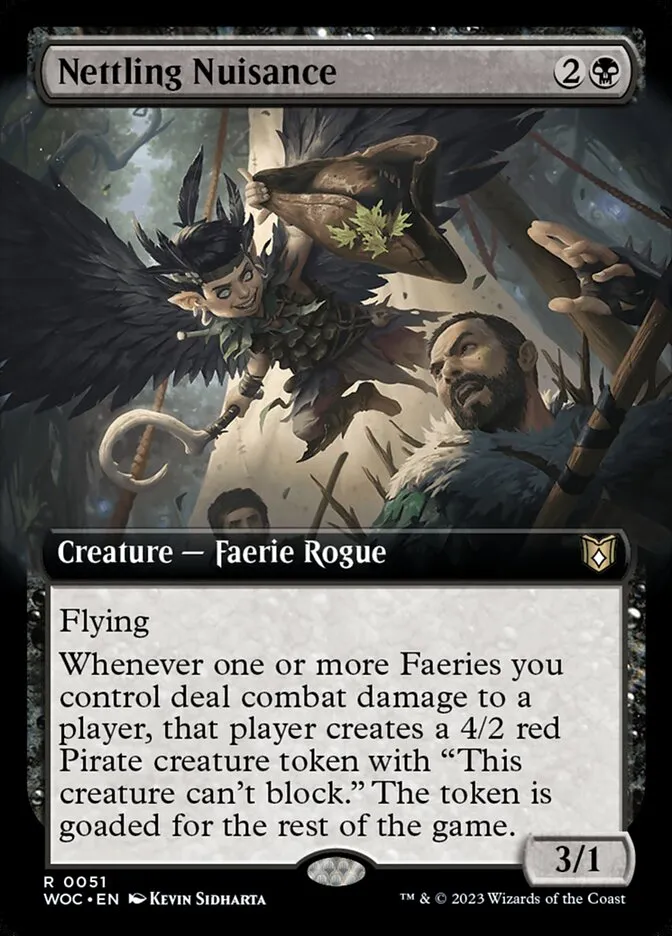 2023 Wilds of Eldraine Commander Nettling Nuisance rare #51 rare card image