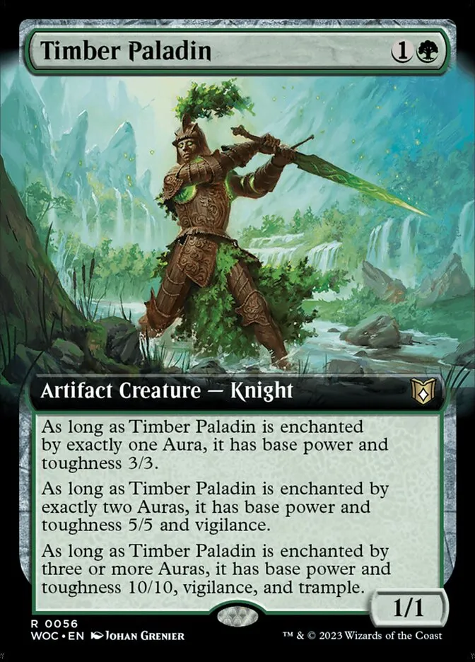 2023 Wilds of Eldraine Commander Timber Paladin rare #56 rare card image