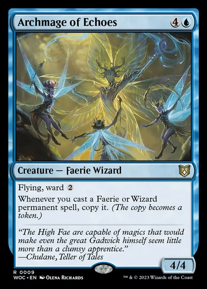 2023 Wilds of Eldraine Commander Archmage of Echoes rare #9 rare card image