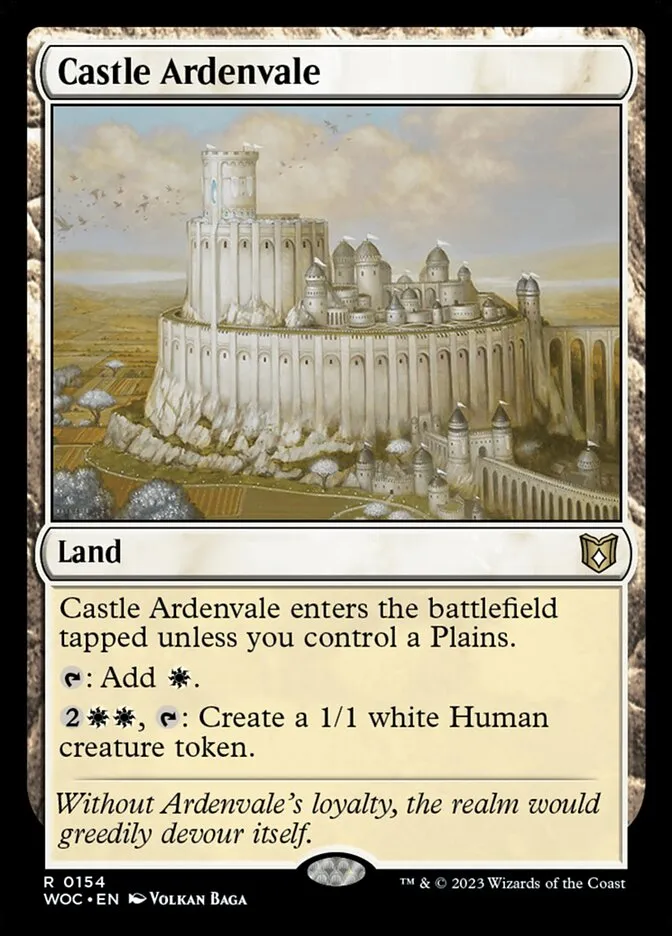 2023 Wilds of Eldraine Commander Castle Ardenvale #154 rare card image