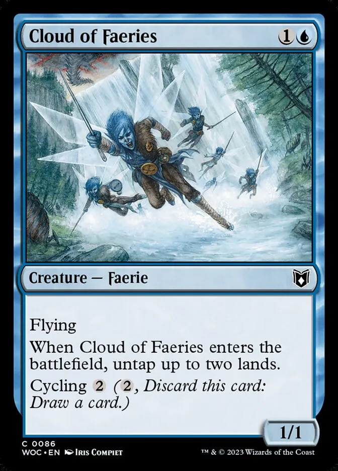 2023 Wilds of Eldraine Commander Cloud of Faeries #86 common card image