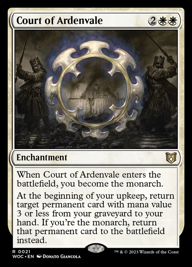 2023 Wilds of Eldraine Commander Court of Ardenvale rare #21 rare card image