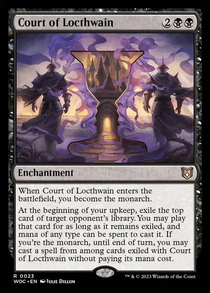 2023 Wilds of Eldraine Commander Court of Locthwain rare #23 rare card image