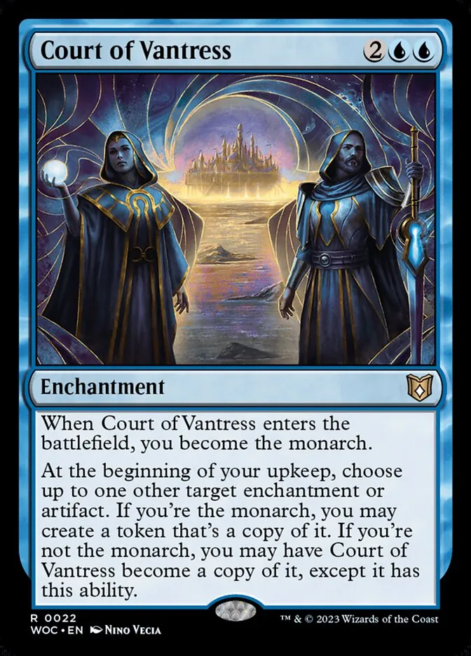 2023 Wilds of Eldraine Commander Court of Vantress rare #22 rare card image