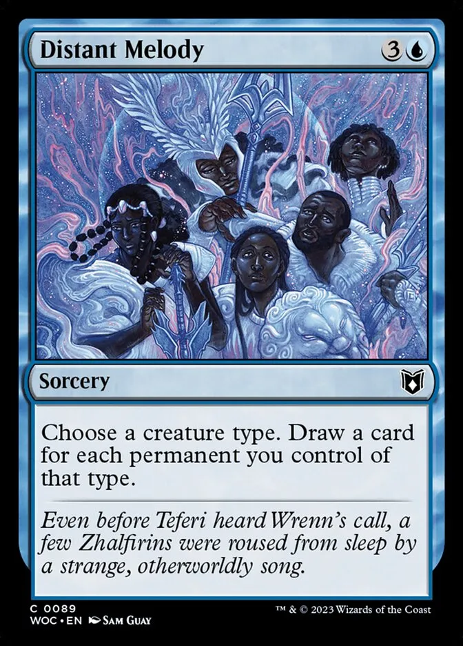 2023 Wilds of Eldraine Commander Distant Melody #89 common card image