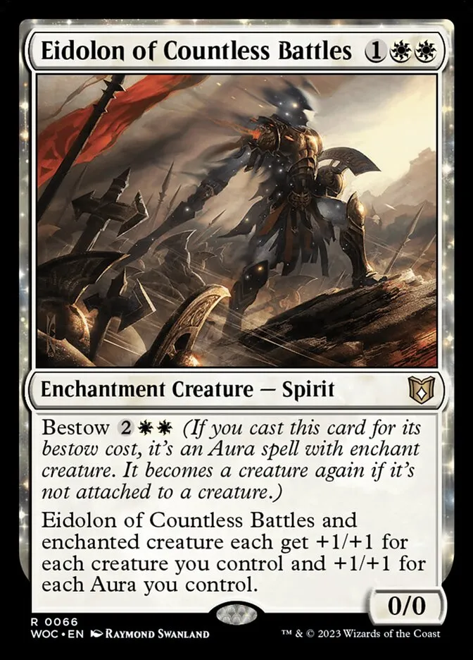 2023 Wilds of Eldraine Commander Eidolon of Countless Battles rare #66 rare card image