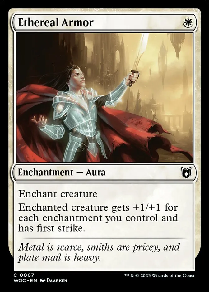 2023 Wilds of Eldraine Commander Ethereal Armor #67 common card image