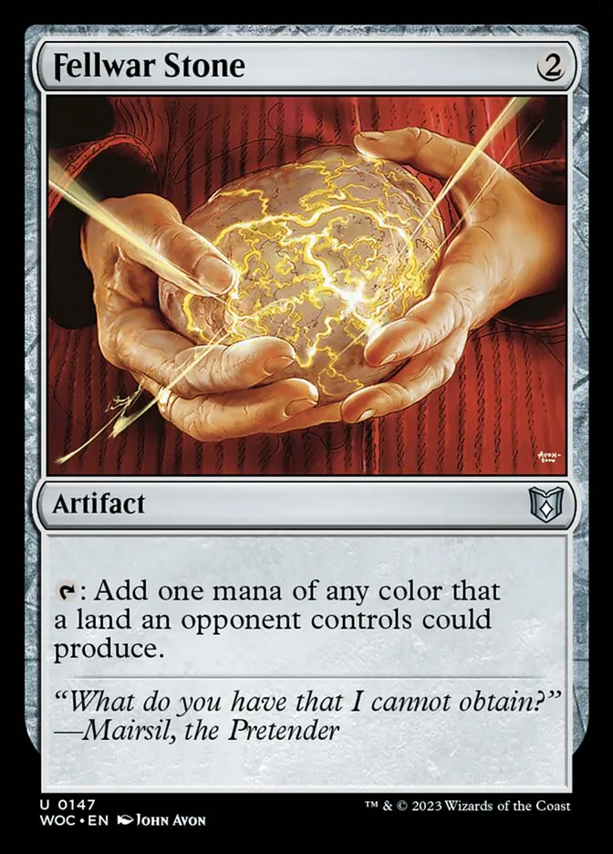 2023 Wilds of Eldraine Commander Fellwar Stone #147 uncommon card image