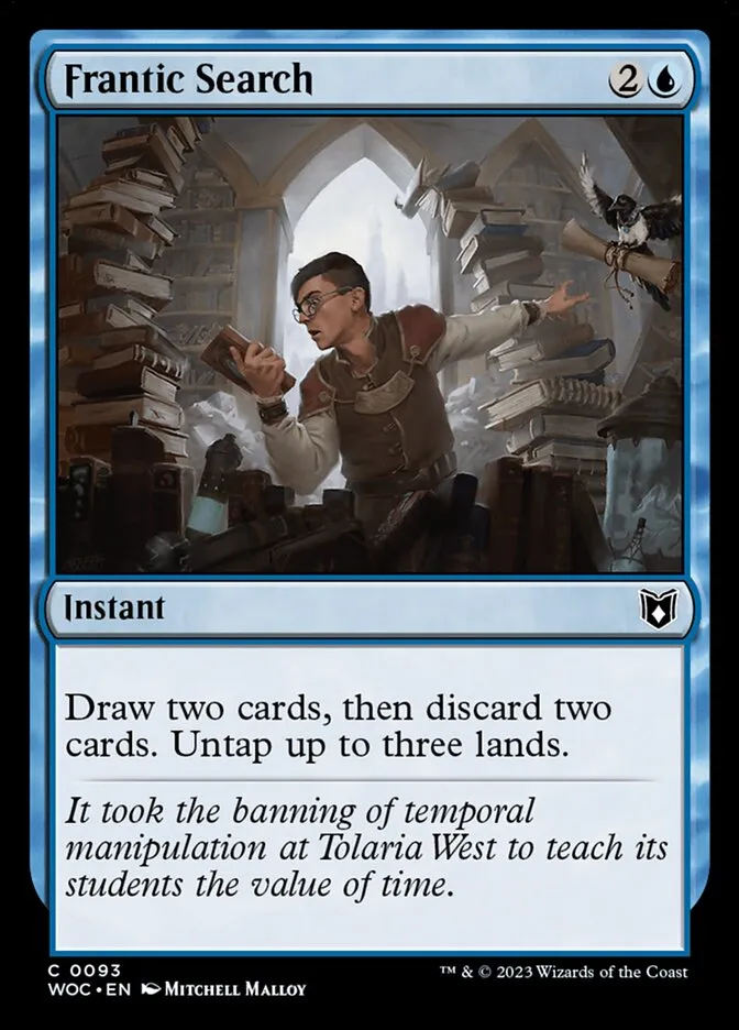 2023 Wilds of Eldraine Commander Frantic Search #93 common card image