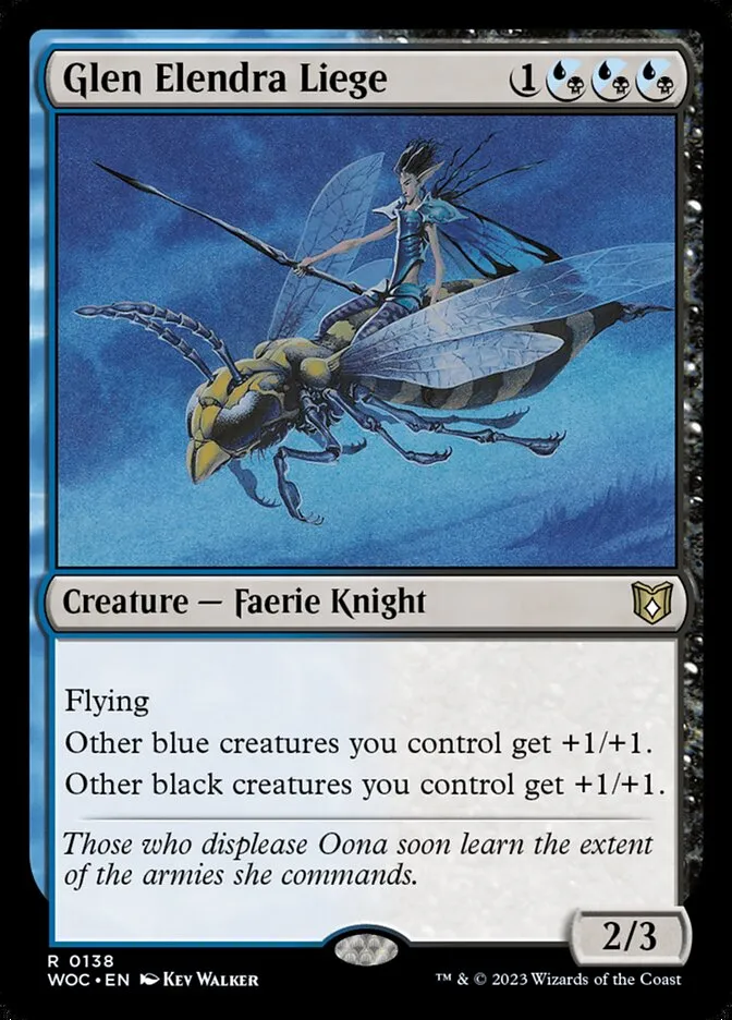 2023 Wilds of Eldraine Commander Glen Elendra Liege #138 rare card image
