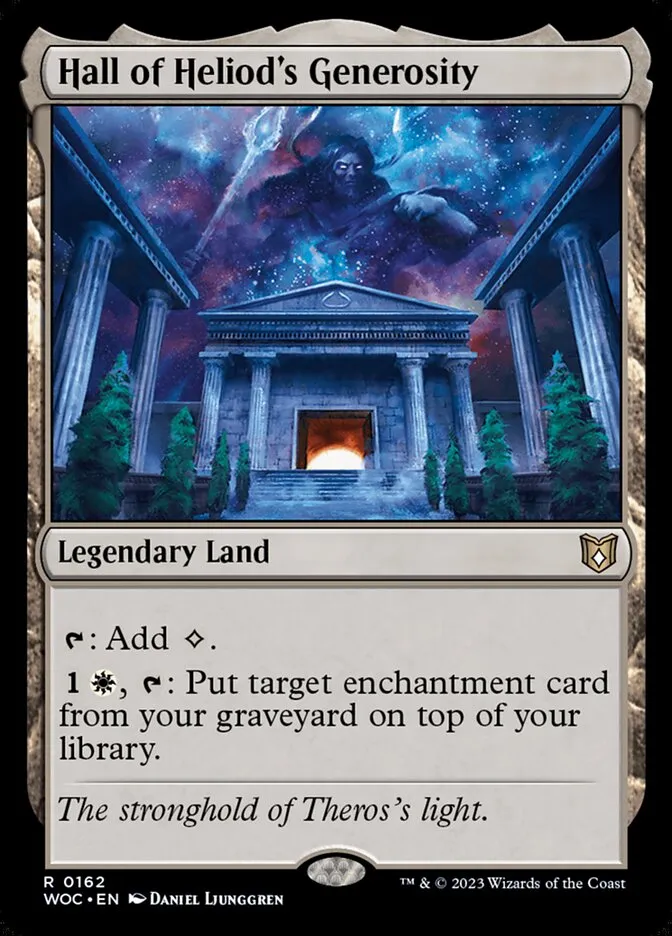 2023 Wilds of Eldraine Commander Hall of Heliod's Generosity #162 rare card image