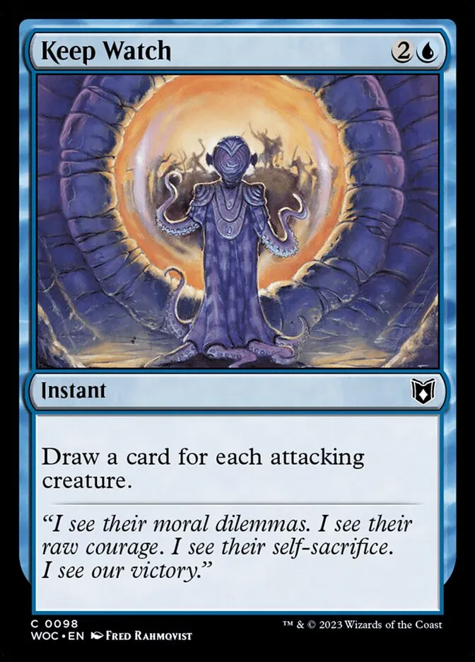 2023 Wilds of Eldraine Commander Keep Watch #98 common card image