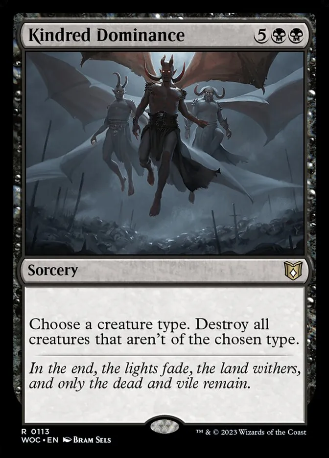 2023 Wilds of Eldraine Commander Kindred Dominance #113 rare card image