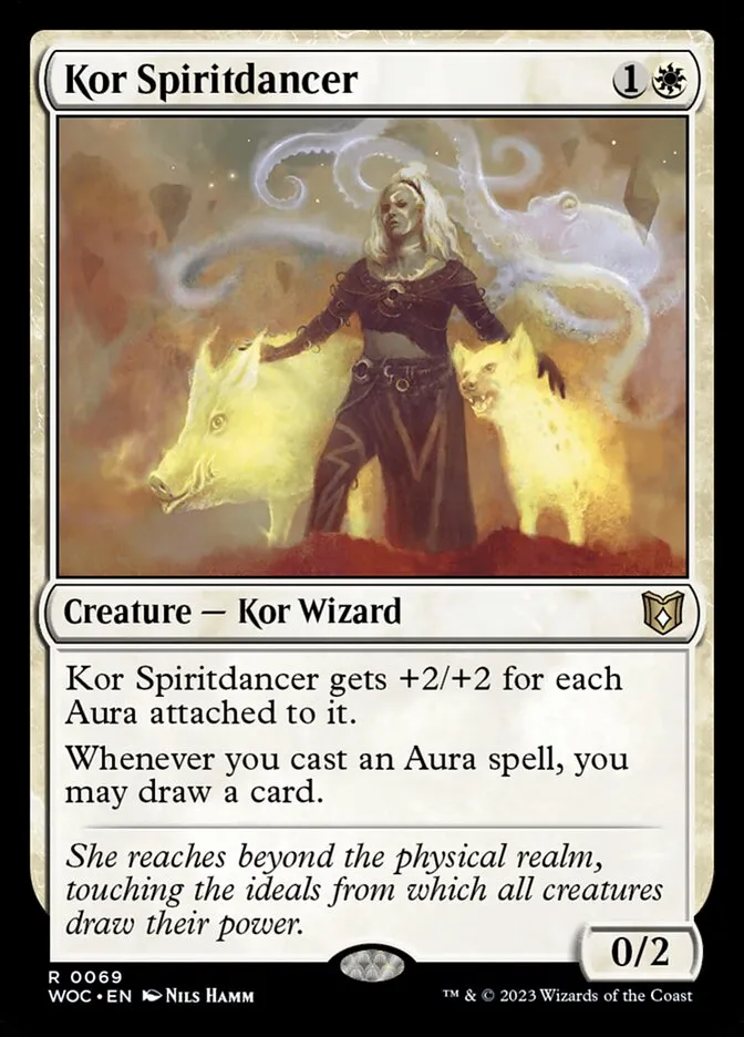 2023 Wilds of Eldraine Commander Kor Spiritdancer rare #69 rare card image