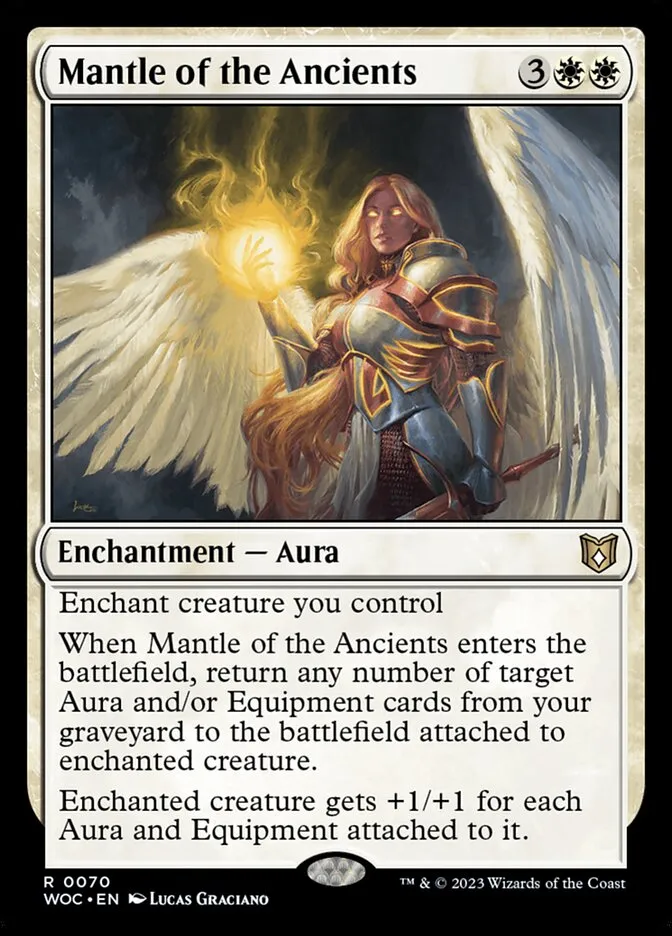 2023 Wilds of Eldraine Commander Mantle of the Ancients rare #70 rare card image