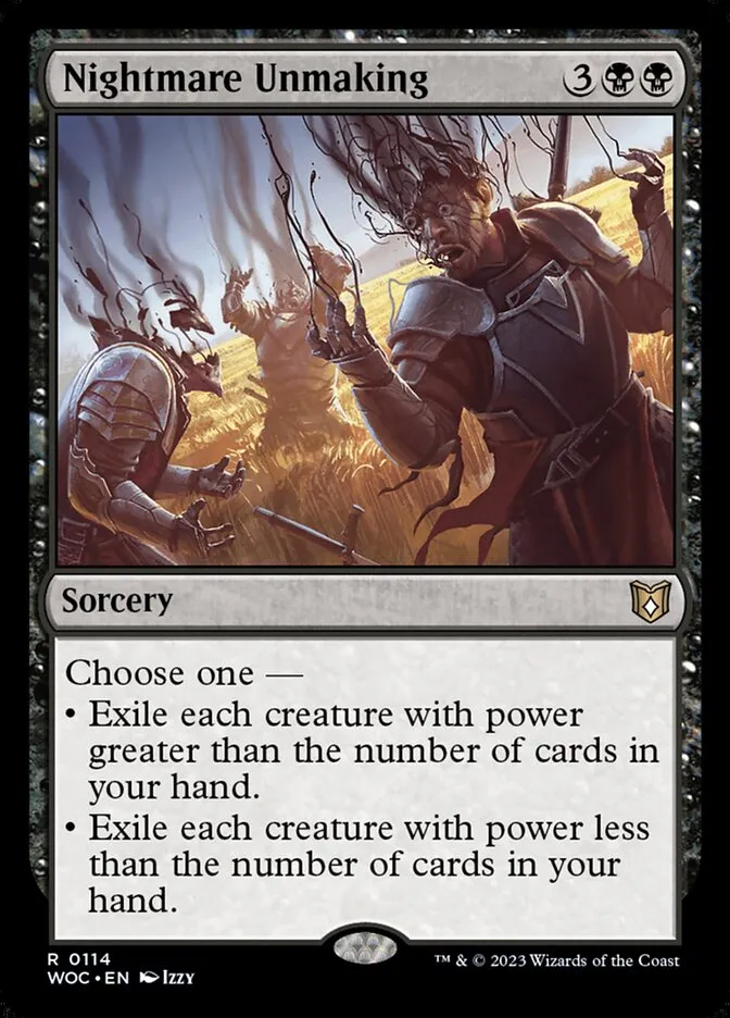 2023 Wilds of Eldraine Commander Nightmare Unmaking #114 rare card image