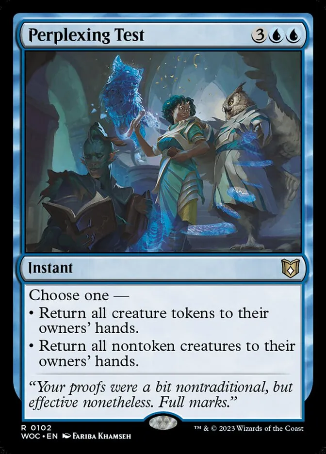 2023 Wilds of Eldraine Commander Perplexing Test rare #102 rare card image