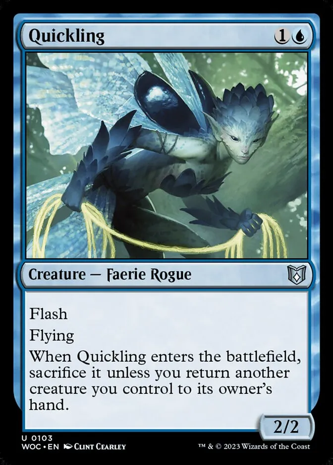 2023 Wilds of Eldraine Commander Quickling uncommon #103 uncommon card image