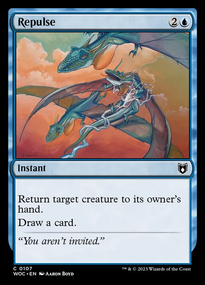 2023 Wilds of Eldraine Commander Repulse #107 common card image
