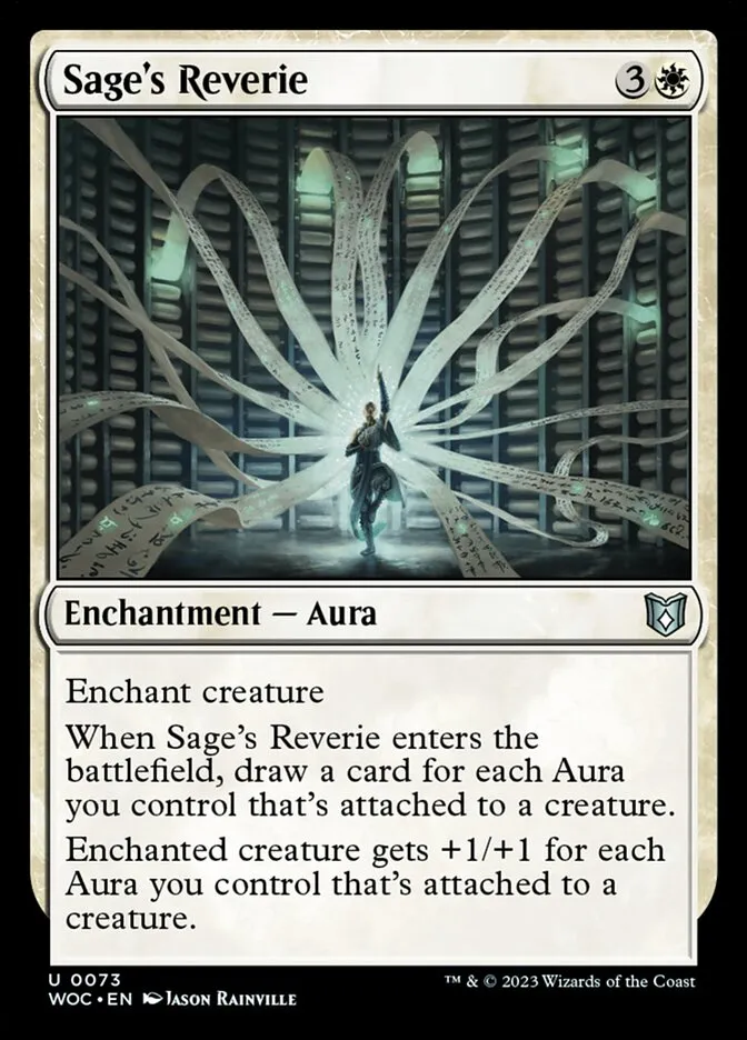 2023 Wilds of Eldraine Commander Sage's Reverie #73 uncommon card image