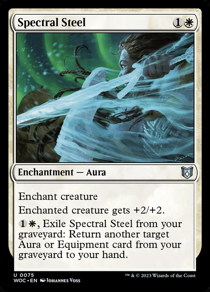 2023 Wilds of Eldraine Commander Spectral Steel #75 uncommon card image