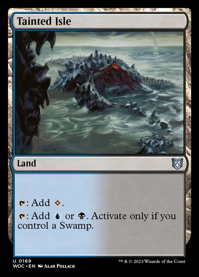 2023 Wilds of Eldraine Commander Tainted Isle #169 uncommon card image