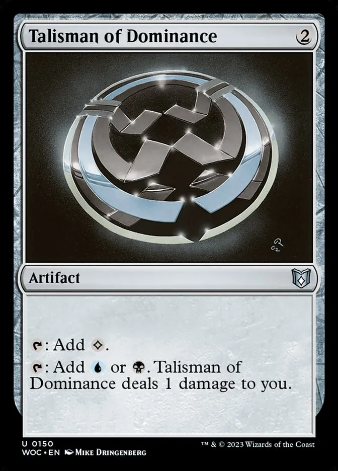 2023 Wilds of Eldraine Commander Talisman of Dominance #150 uncommon card image